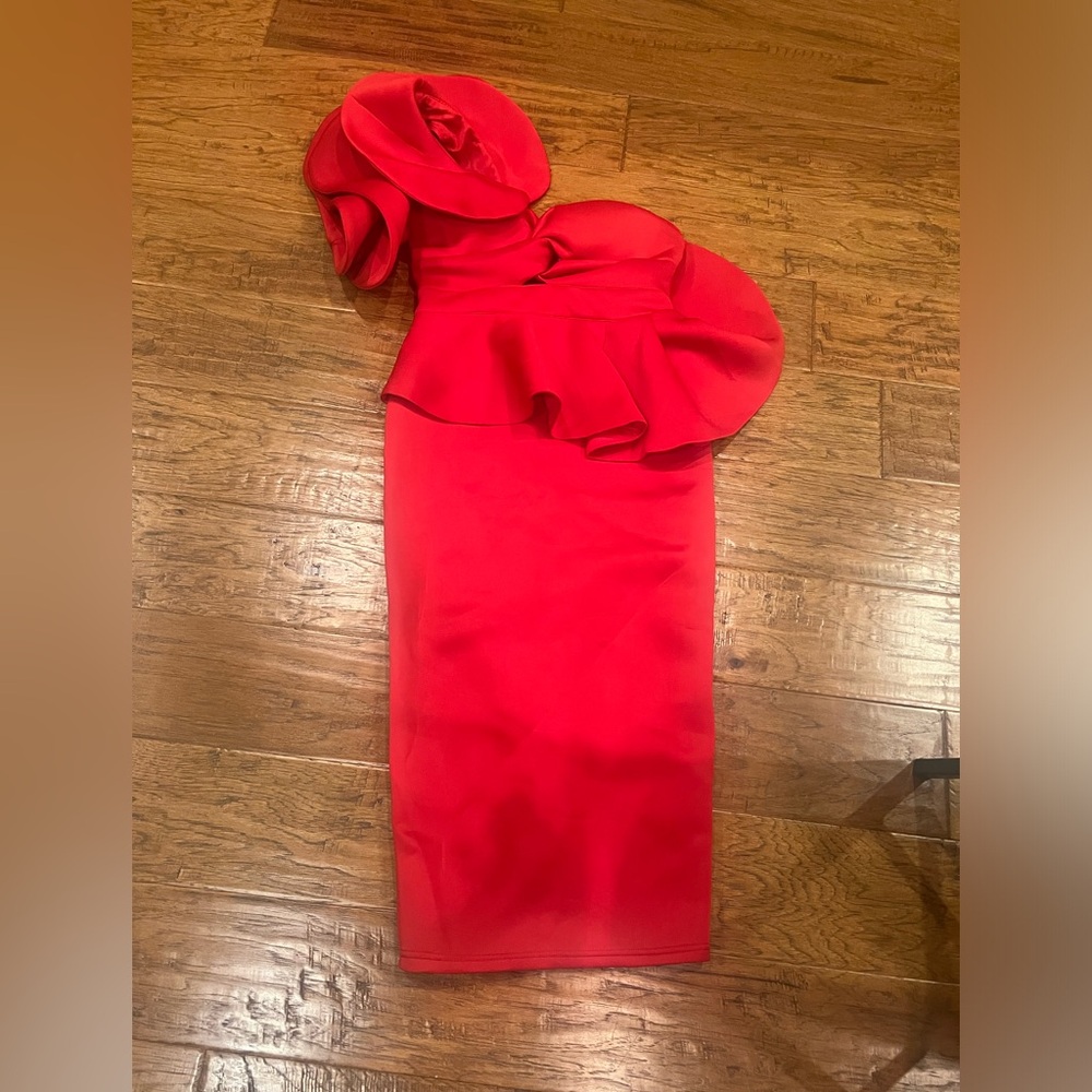 Red formal dress